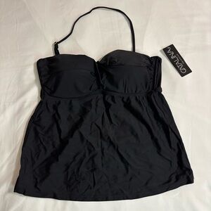 NWT Catalina Twist Front Bandeau Tankini Swimsuit Bikini Top size L